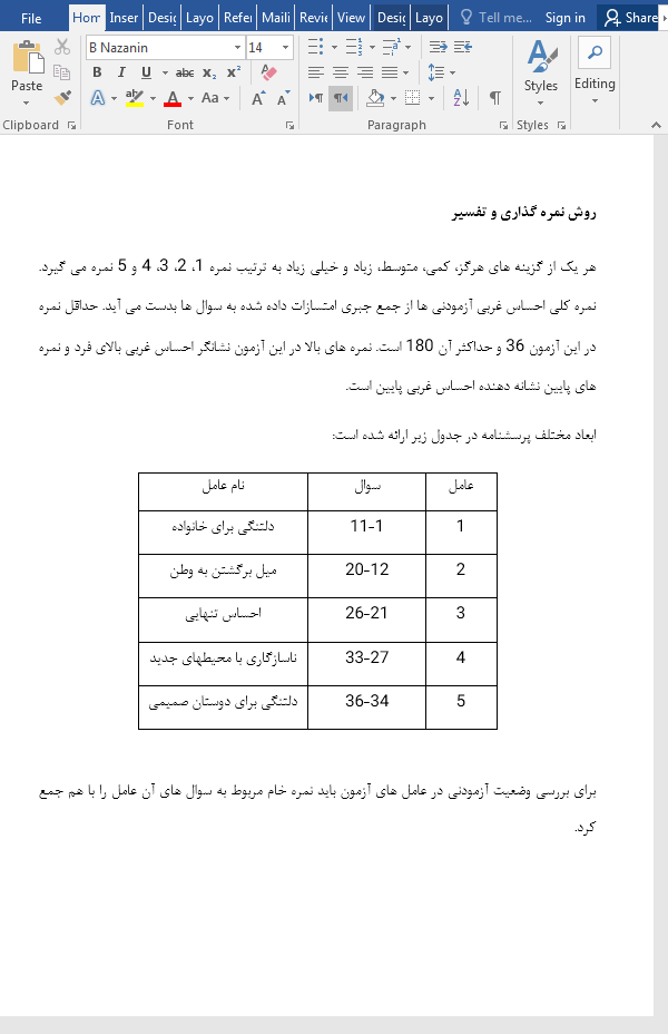 بررسی احساس غربت