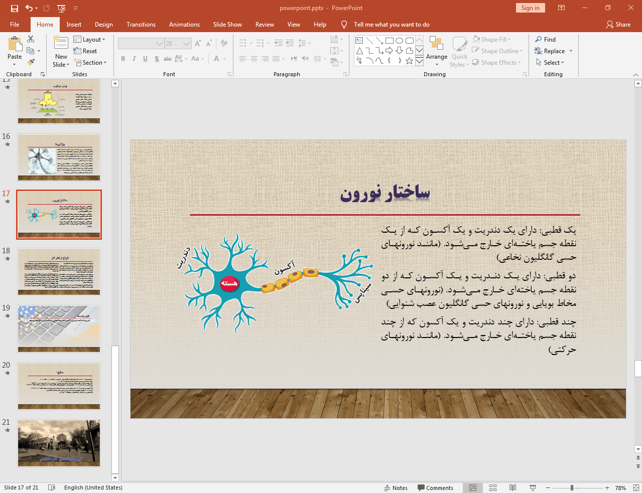 ساختار نورون