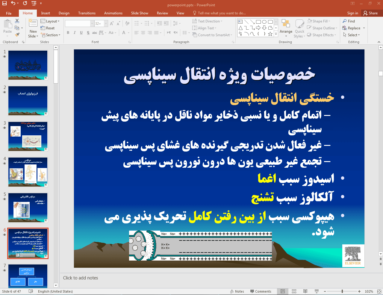 بررسی فیزیولوژی اعصاب