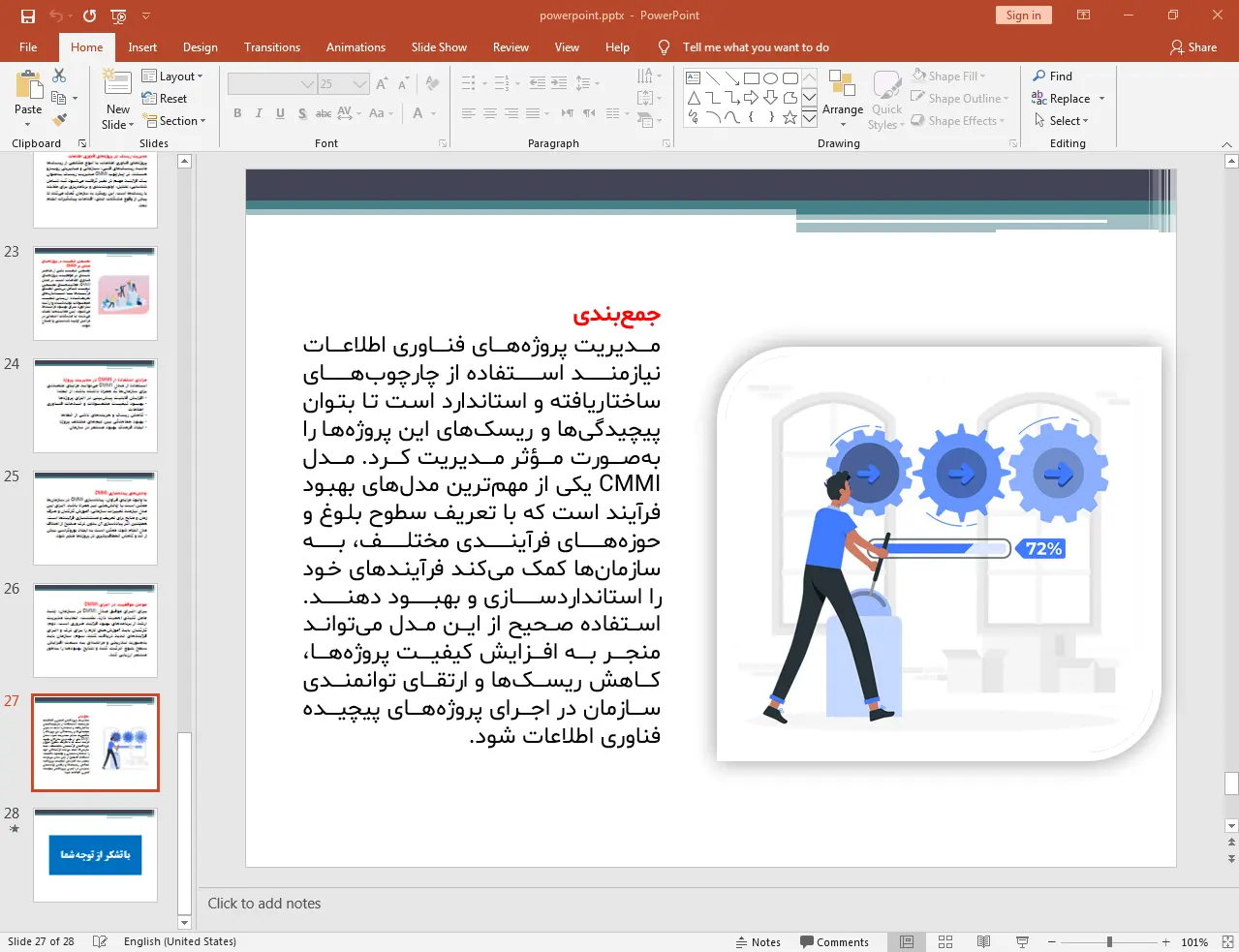 عوامل موفقیت در اجرای مدل CMMI